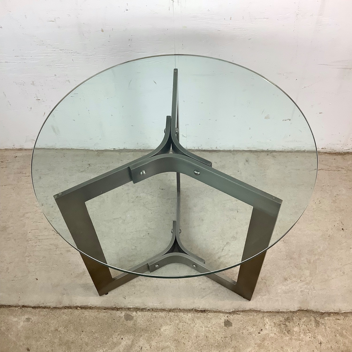 Round Modern Glass Top Side Table - image-4
