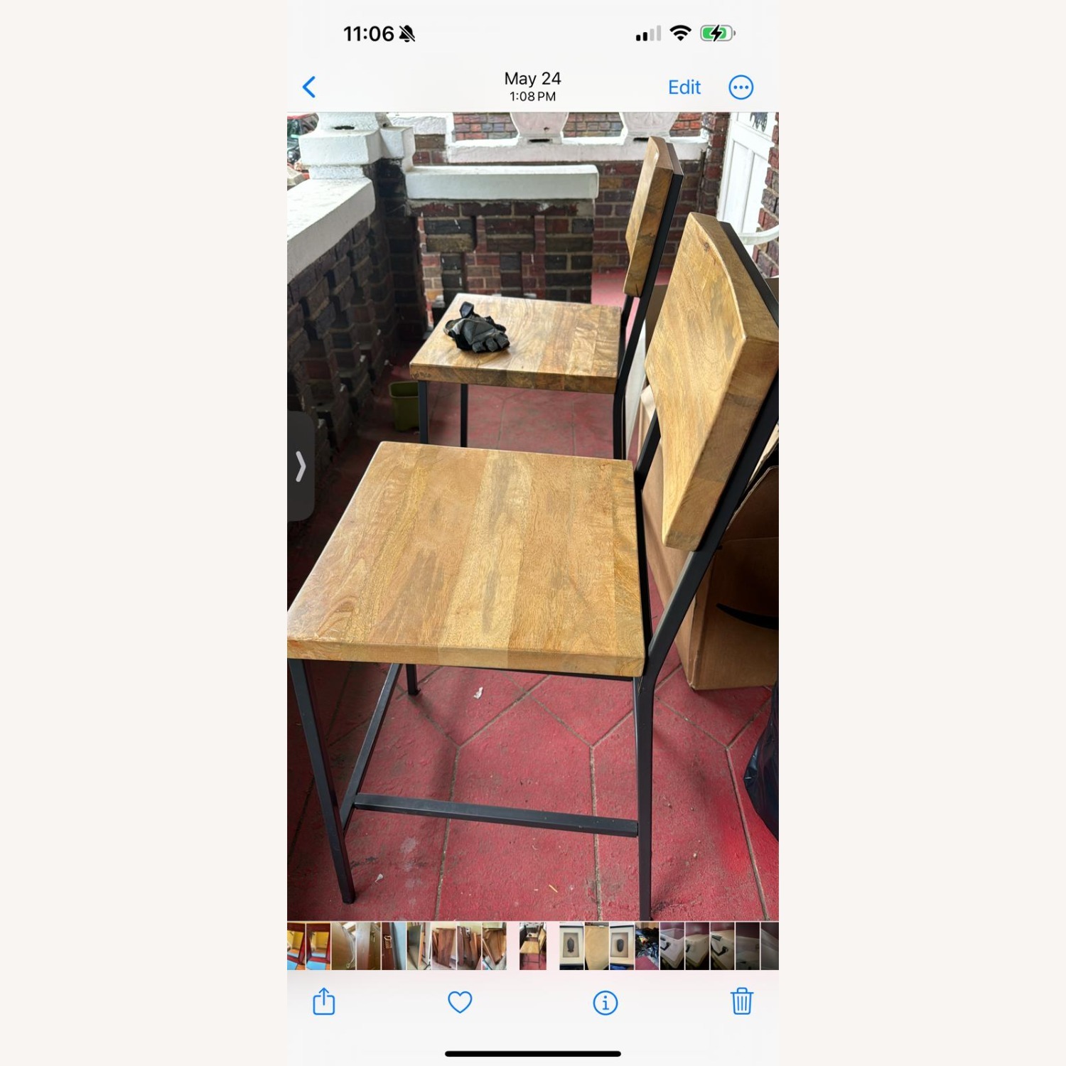 West Elm Rustic Counter Stools - image-3