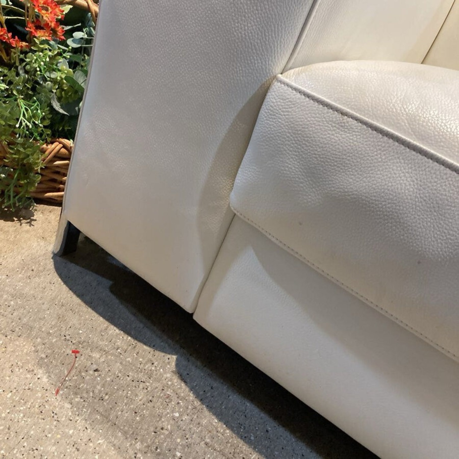 Cort Furniture Fregene Leather Sofa White  - image-9