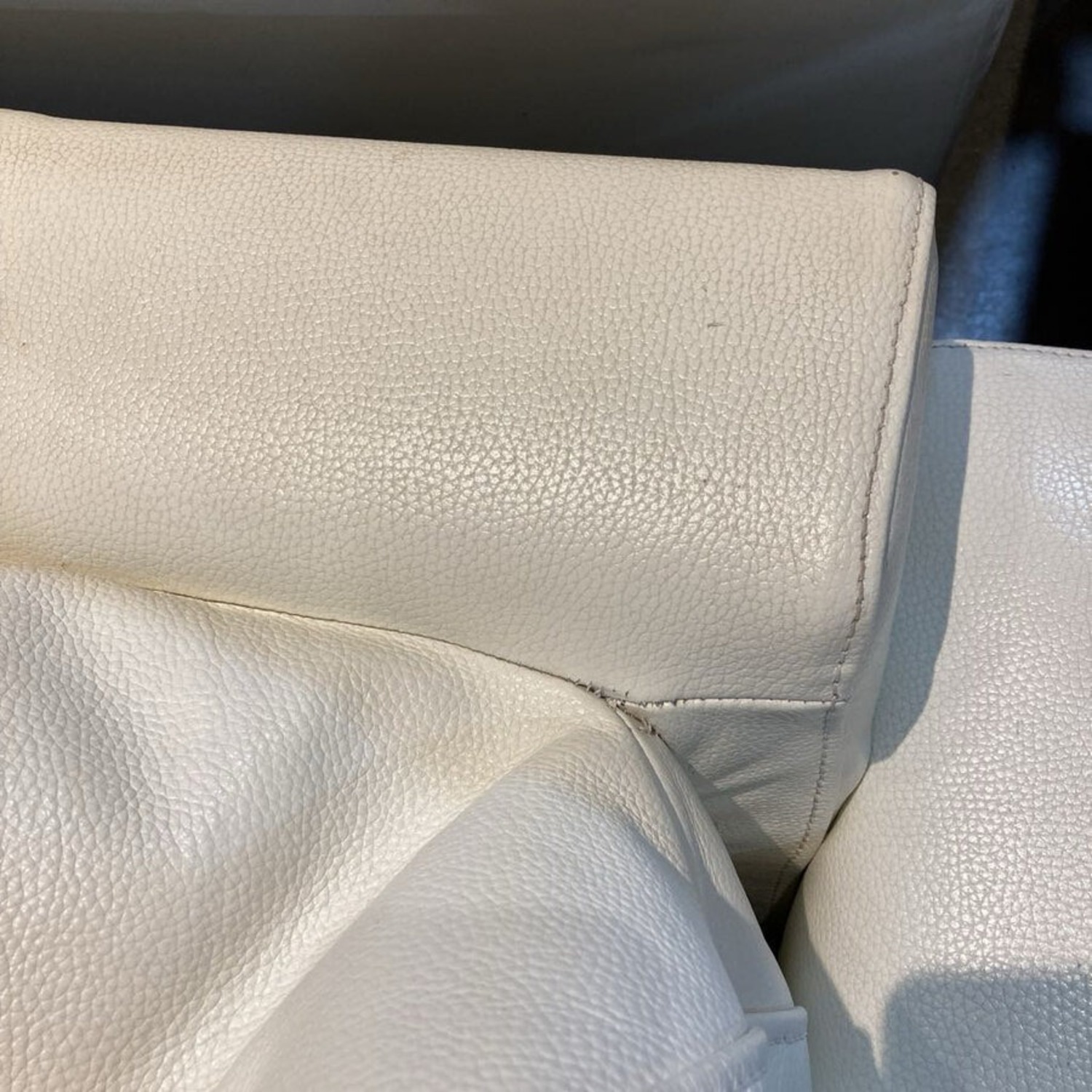 Cort Furniture Fregene Leather Sofa White  - image-8