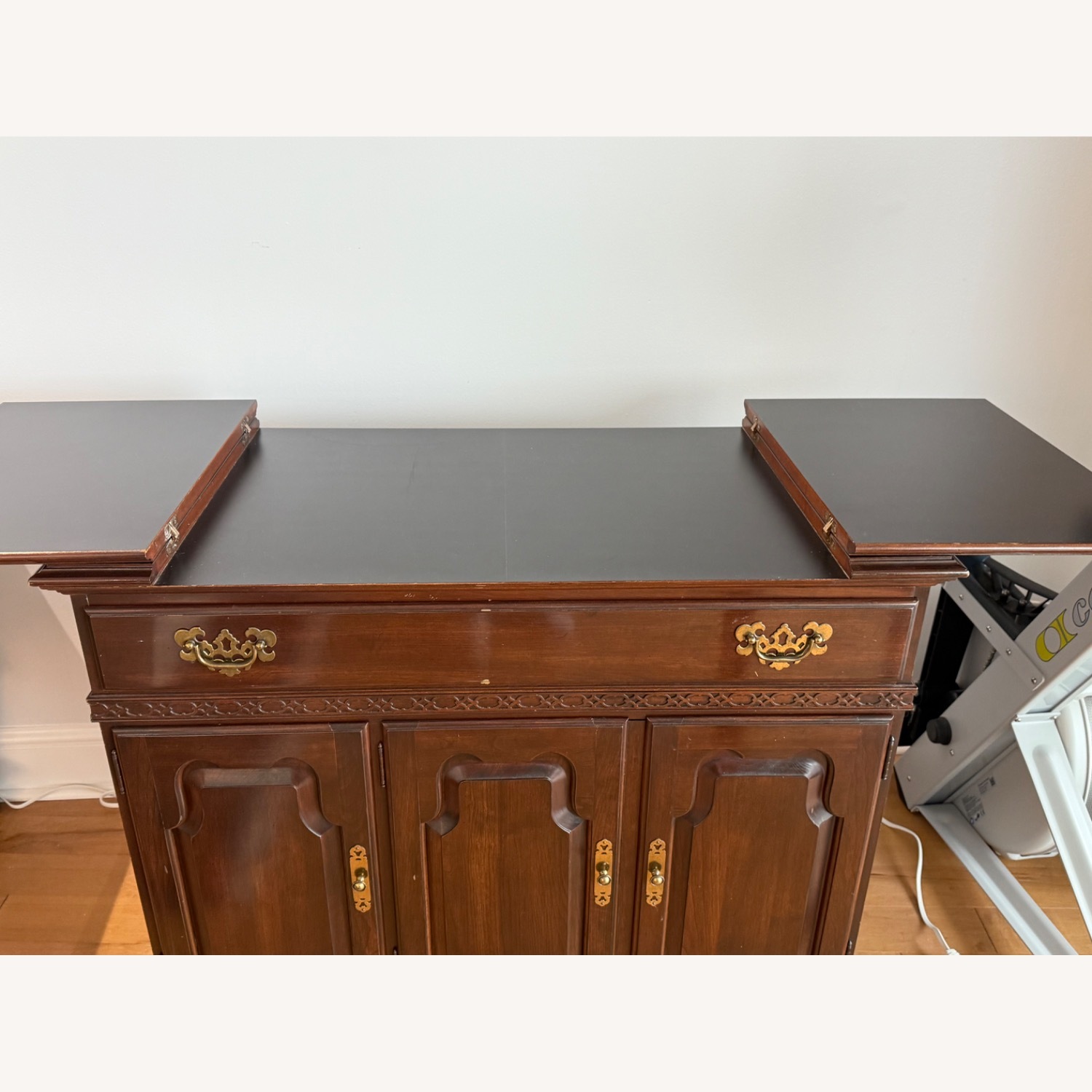 Ethan Allen Dark Brown Wood Sideboard - image-2