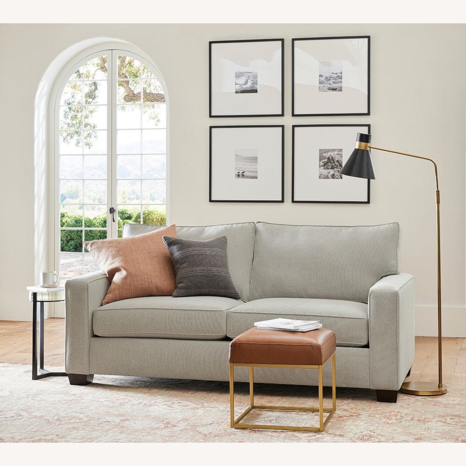 Pottery Barn Natural Fabric 2 Seater Sofa - image-5