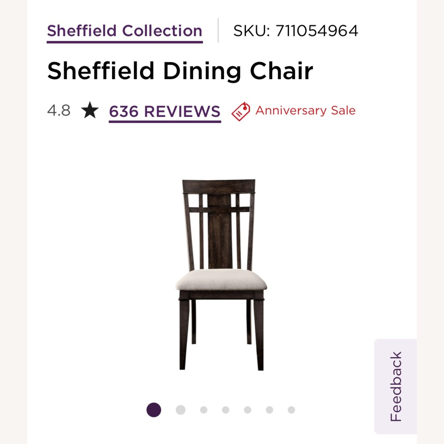 Raymour & Flanigan Sheffield Dark Brown Dining Chairs - image-4