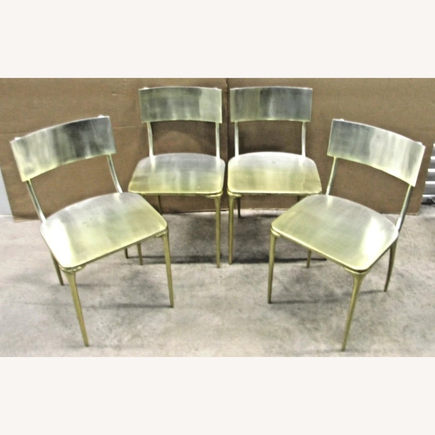 CB2 Oro Silver Aluminum Dining Chairs - image-3