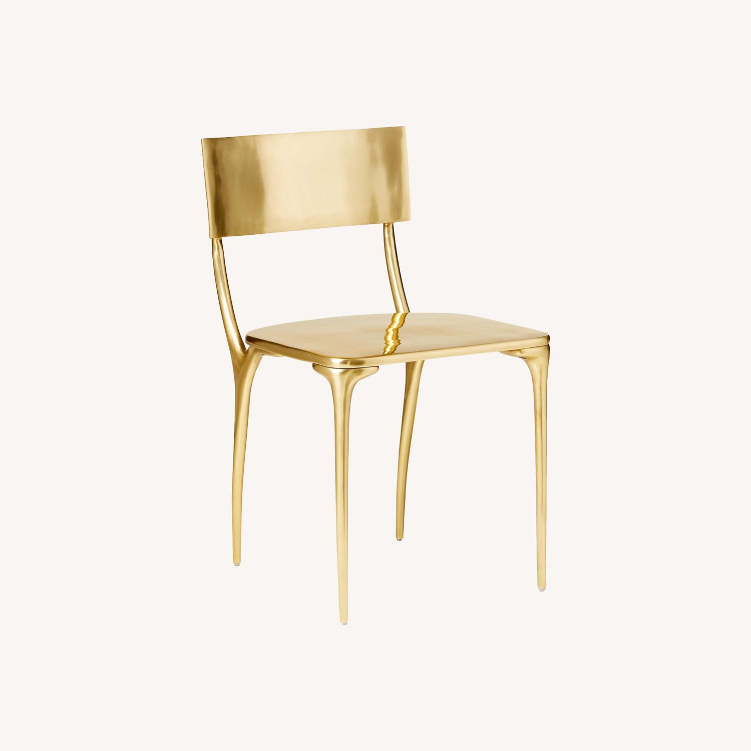 CB2 Oro Silver Aluminum Dining Chairs - image-0