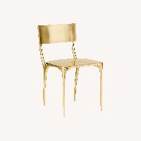 CB2 Oro Silver Aluminum Dining Chairs
