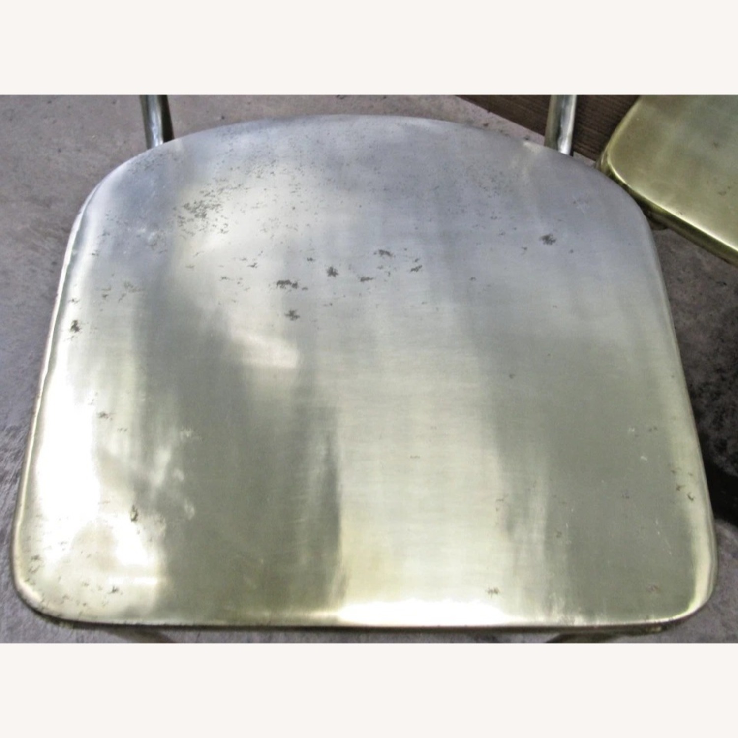 CB2 Oro Silver Aluminum Dining Chairs - image-4