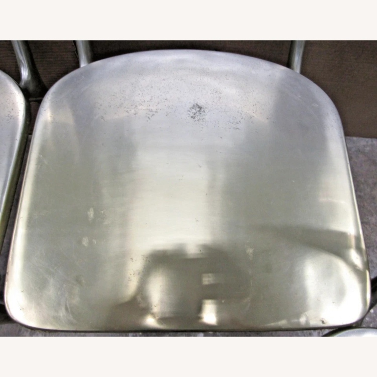 CB2 Oro Silver Aluminum Dining Chairs - image-6