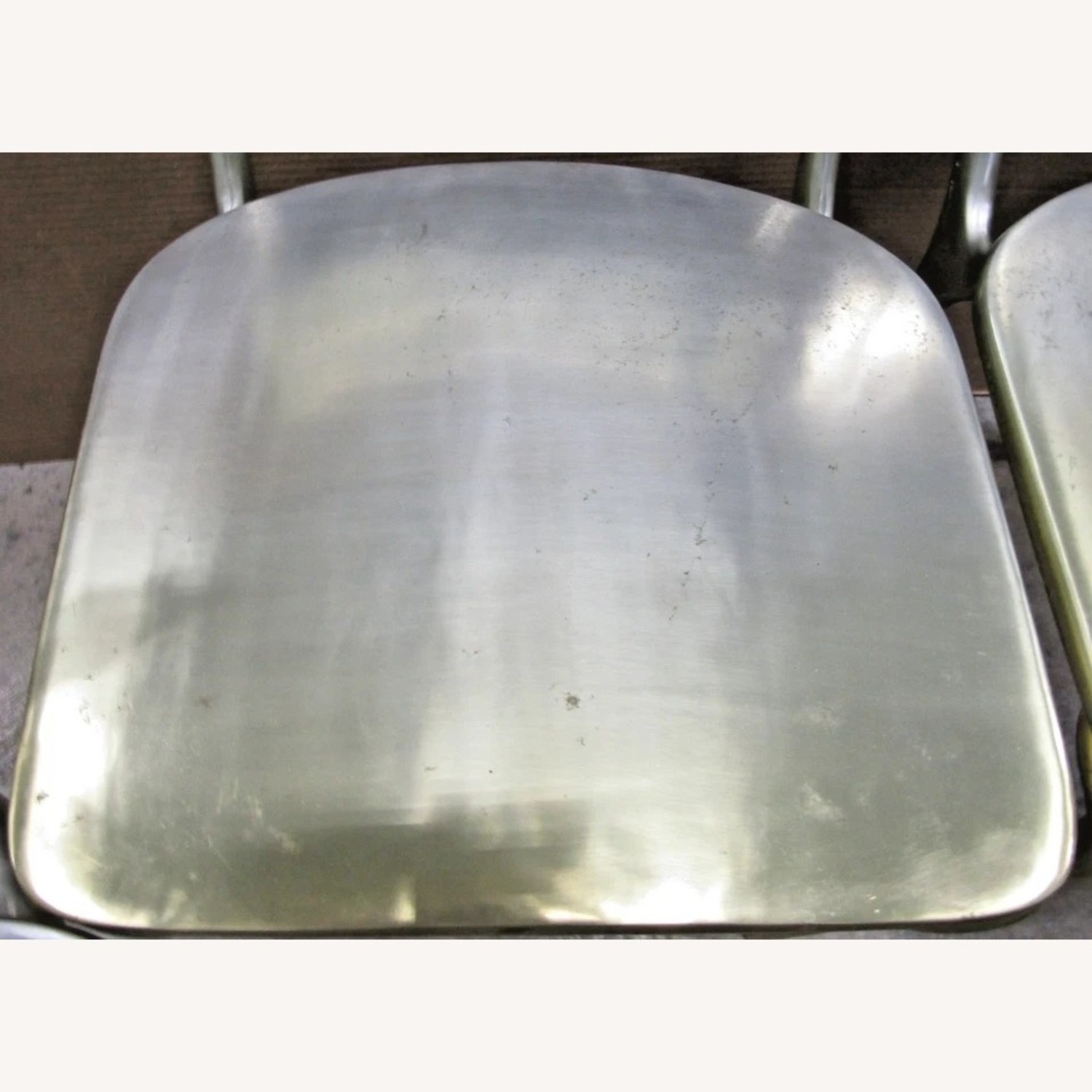 CB2 Oro Silver Aluminum Dining Chairs - image-5