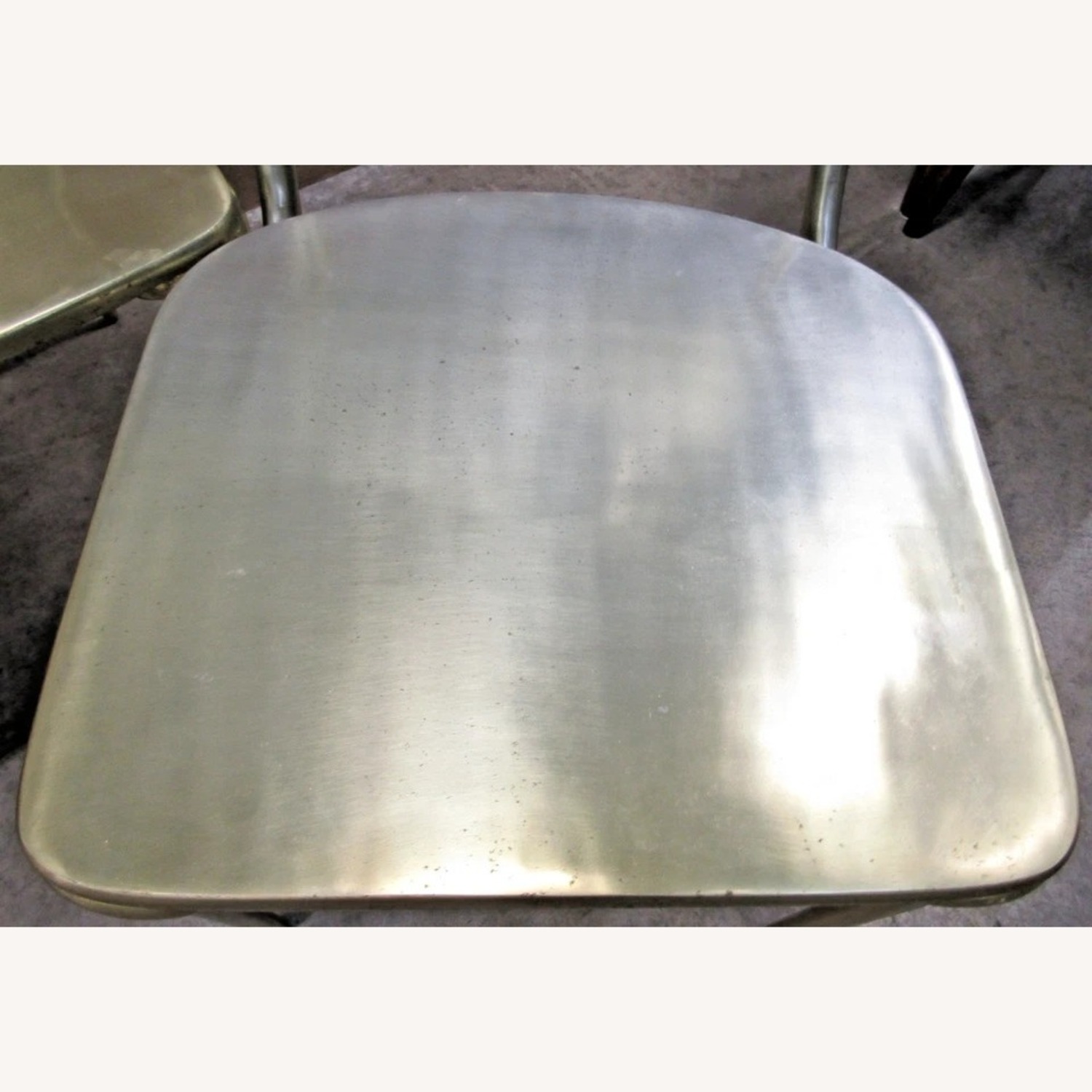 CB2 Oro Silver Aluminum Dining Chairs - image-7