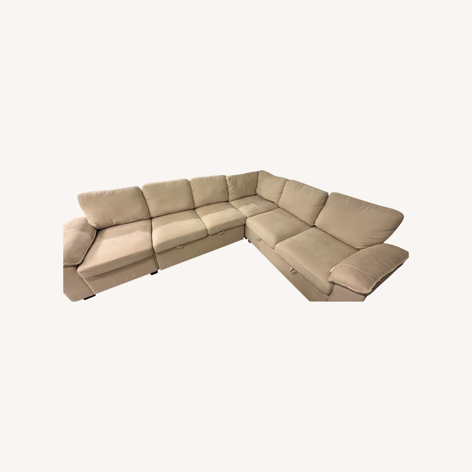 Pullout Couch with Storage - image-0