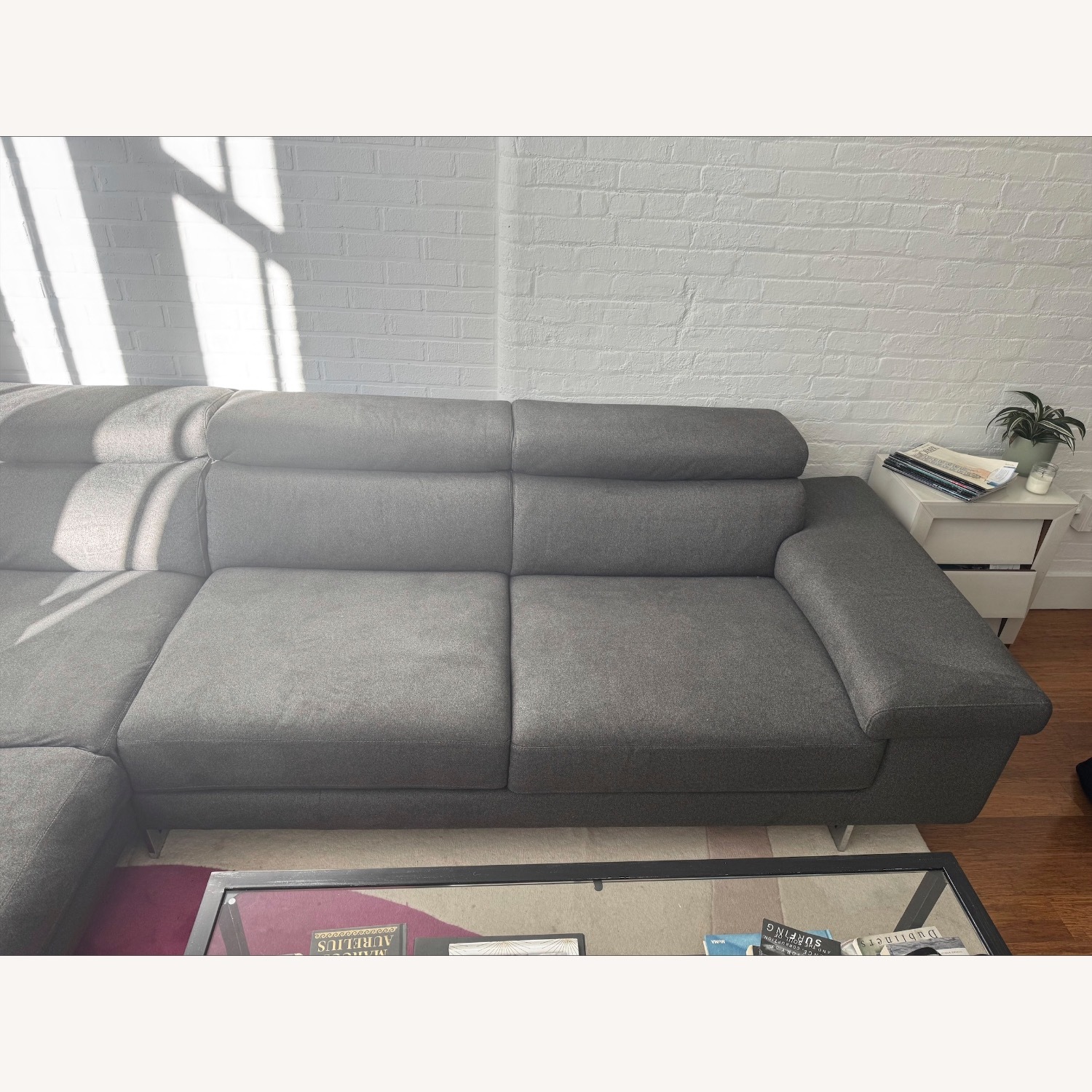 Natuzzi Coro Grey Sofa - image-5