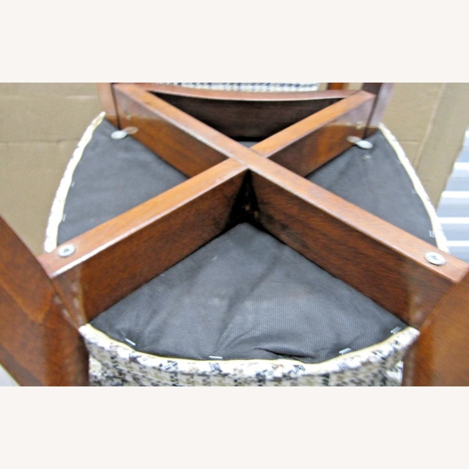 Set of Six French Art Deco Mahogany Dining Chairs - image-17