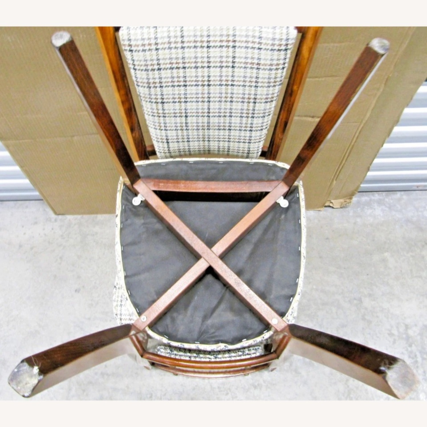 Set of Six French Art Deco Mahogany Dining Chairs - image-16