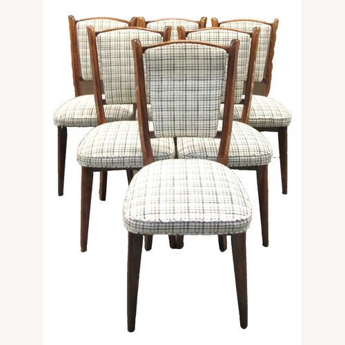 Used Set of Six French Art Deco Mahogany Dining Chairs for sale on AptDeco