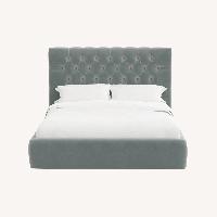 ABC Carpet and Home Light Gray Leather King Bed