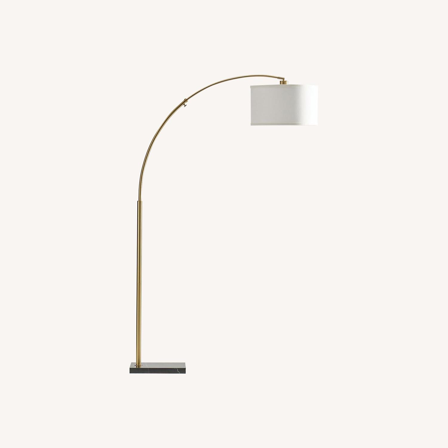 Logan Led Arch Floor Lamp Gold Metal Floor Lamp - AptDeco