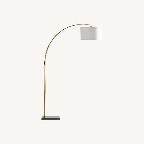 Used Logan Led Arch Floor Lamp Gold Metal Floor Lamp for sale on AptDeco