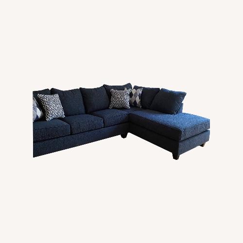 Used Bob's Discount Furniture Blue Sleeper Sofa for sale on AptDeco