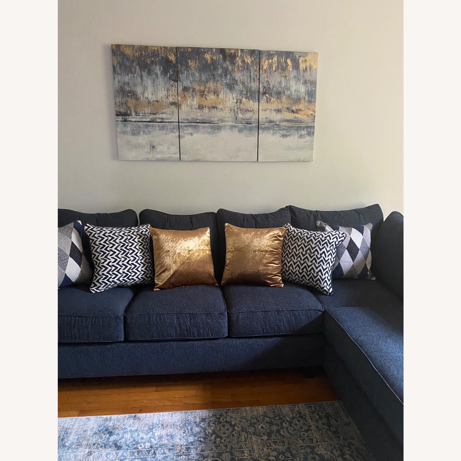 Bob's Discount Furniture Blue Sleeper Sofa - image-2