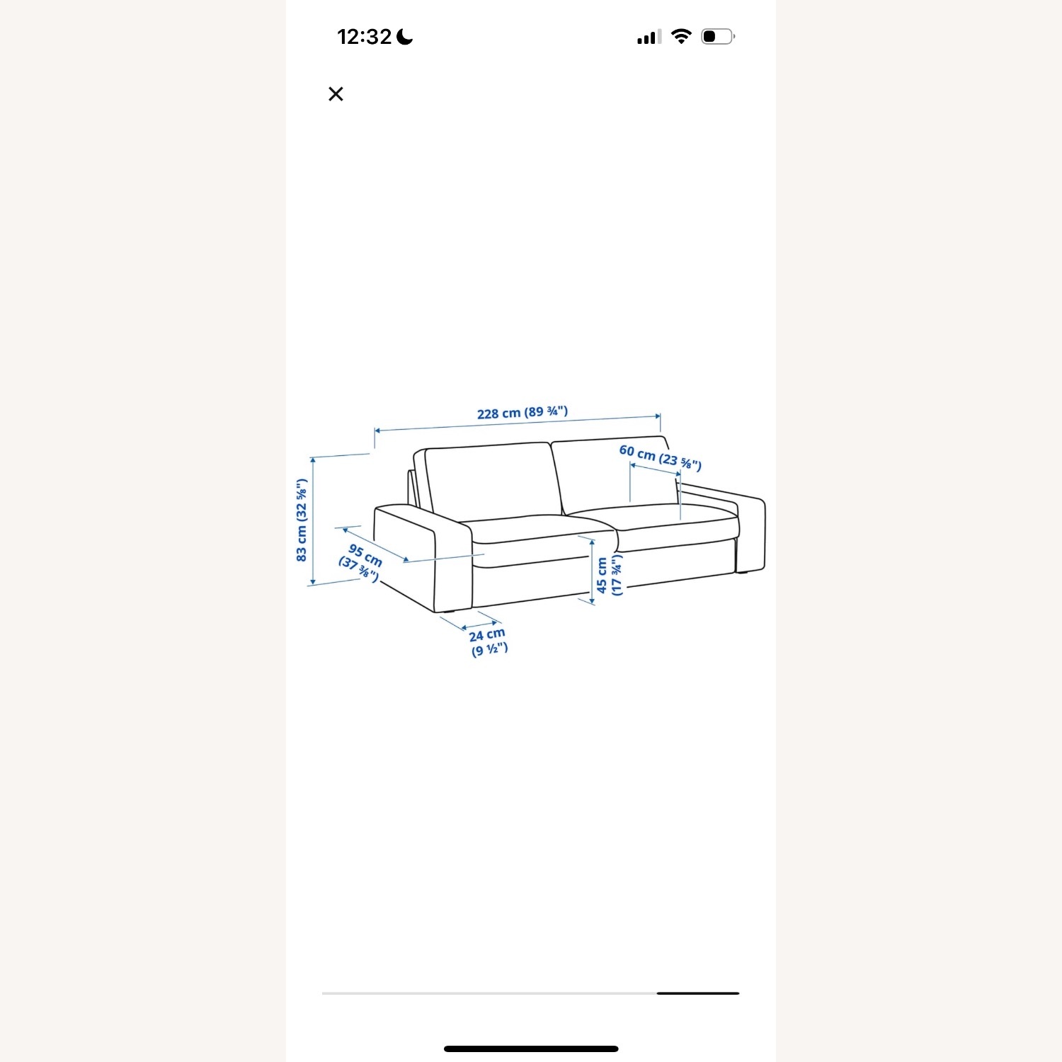 IKEA Kivik Natural Fabric 2 Seater Sofa - image-4
