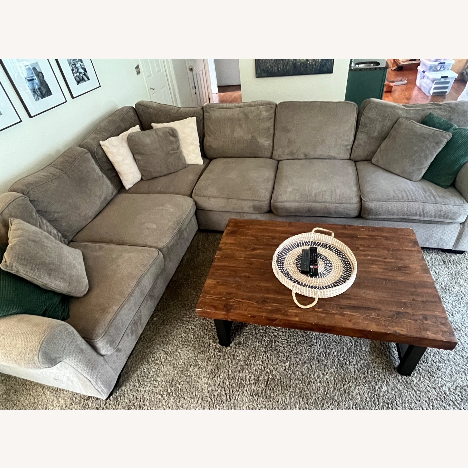 Raymour & Flanigan Light Gray 2 Piece Sectional - image-1