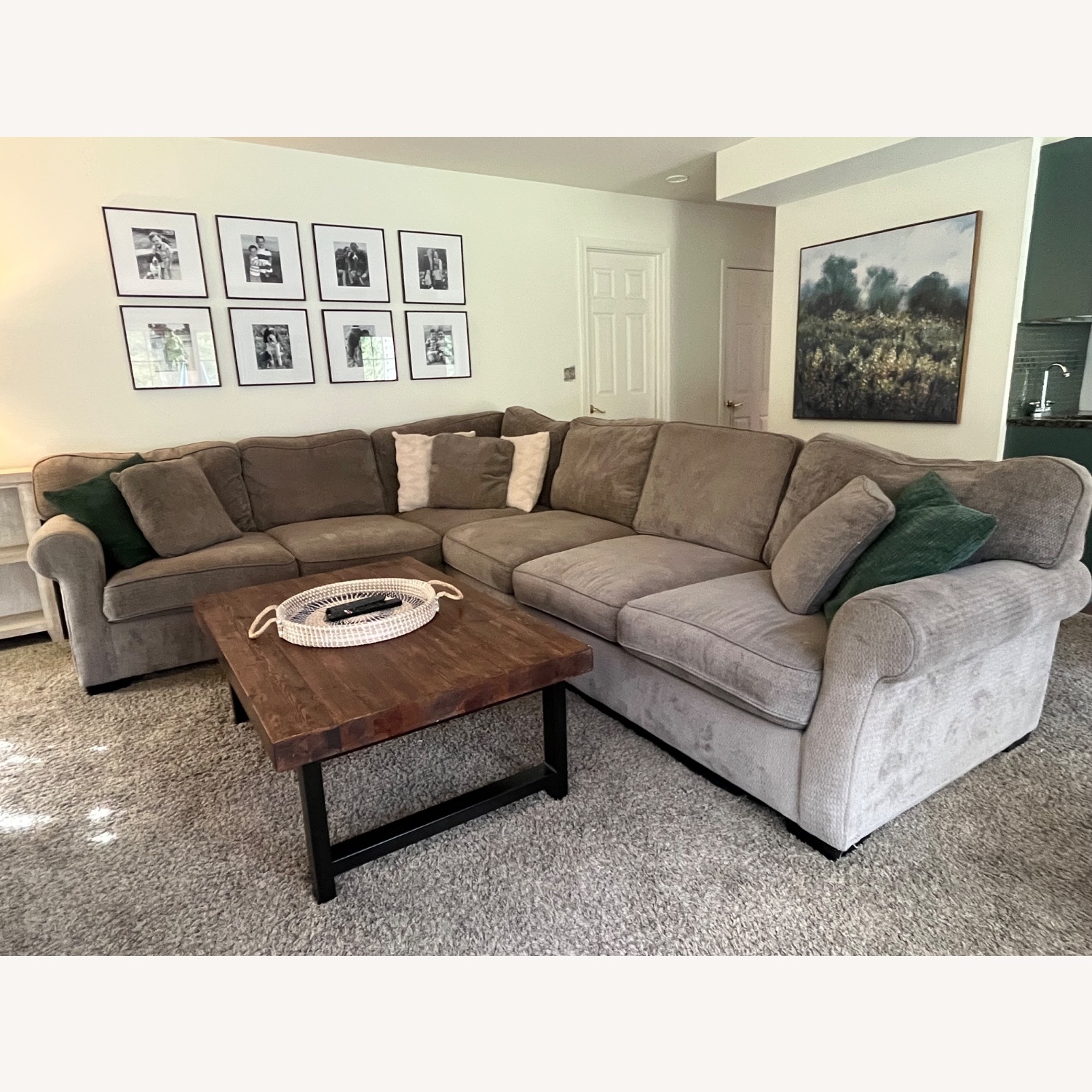 Raymour & Flanigan Light Gray 2 Piece Sectional - image-2