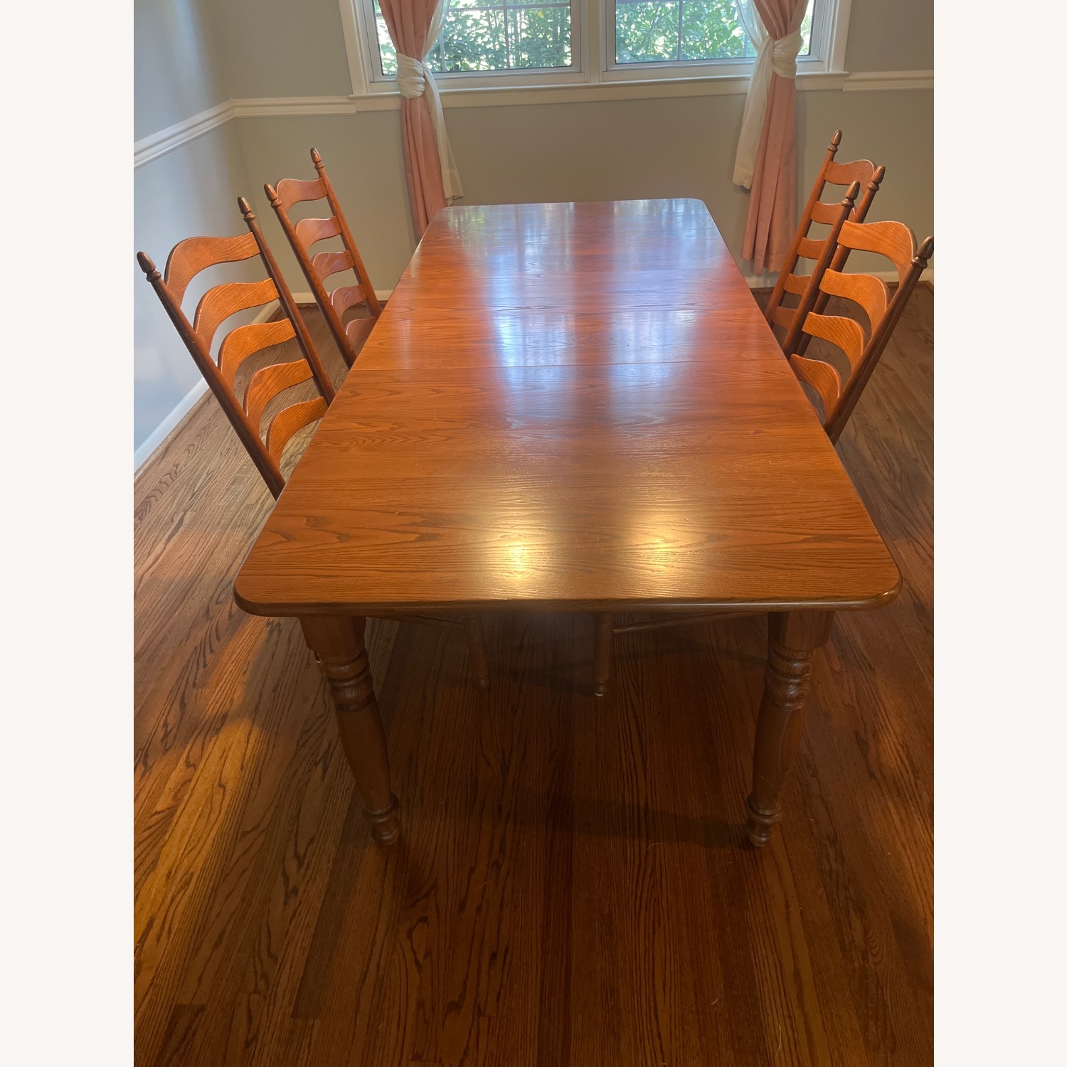 Vintage/Antique Natural Wood Dining Set - image-1