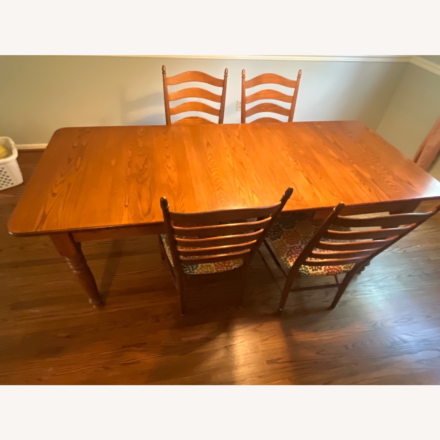 Vintage/Antique Natural Wood Dining Set - image-3
