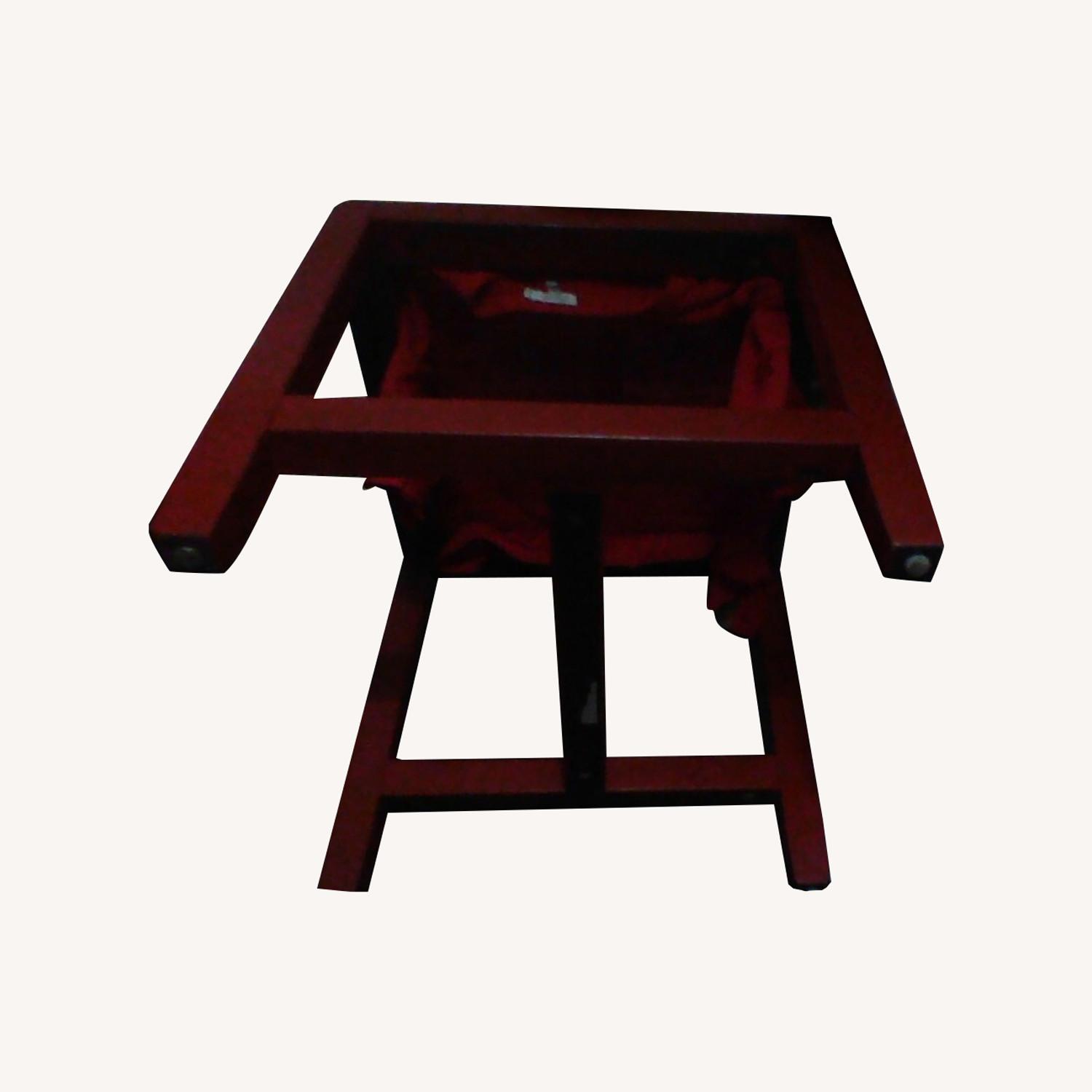 Red Wood Side Table - image-0