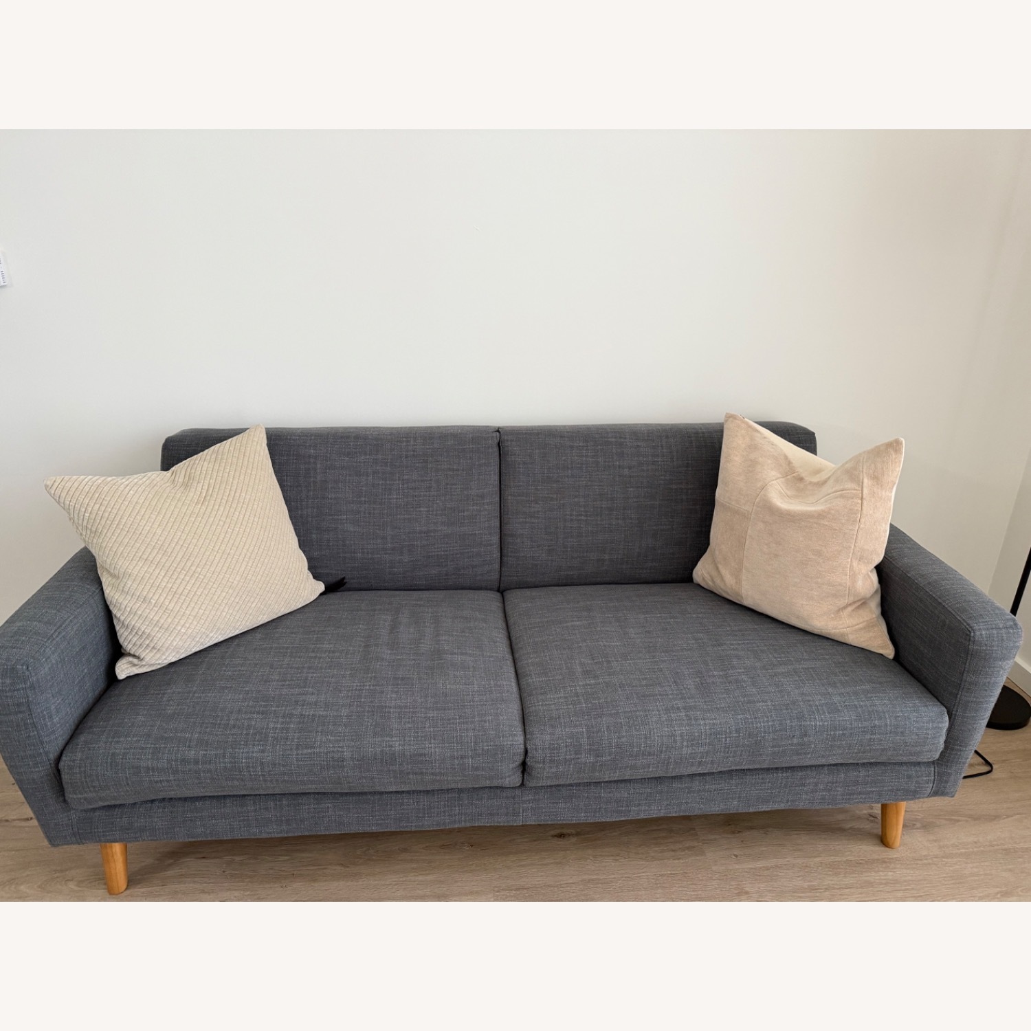 West Elm Oliver Dark Gray Fabric 2 Seater Sofa - image-2