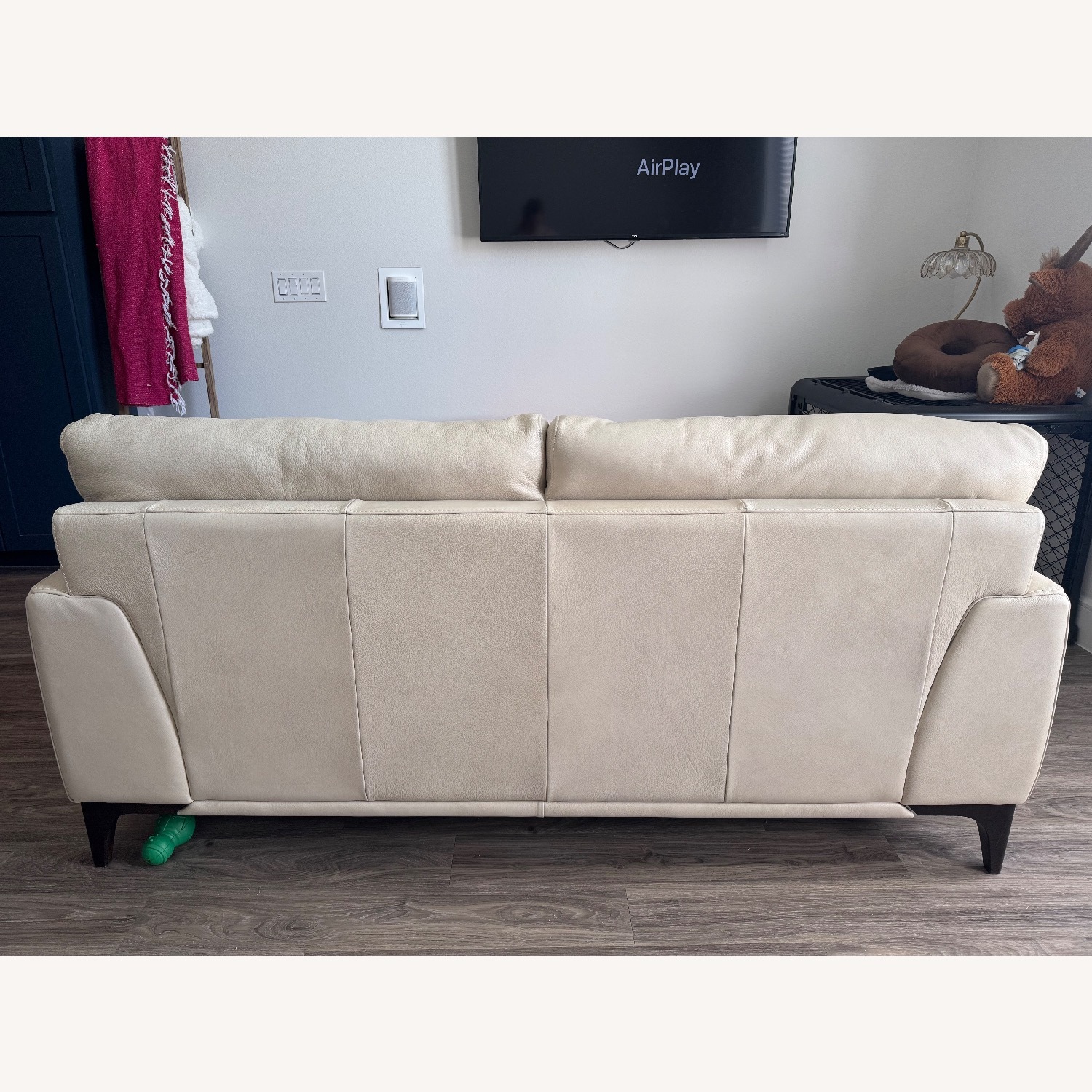 Softline A/S White Leather 2 Seater Sofa - image-3