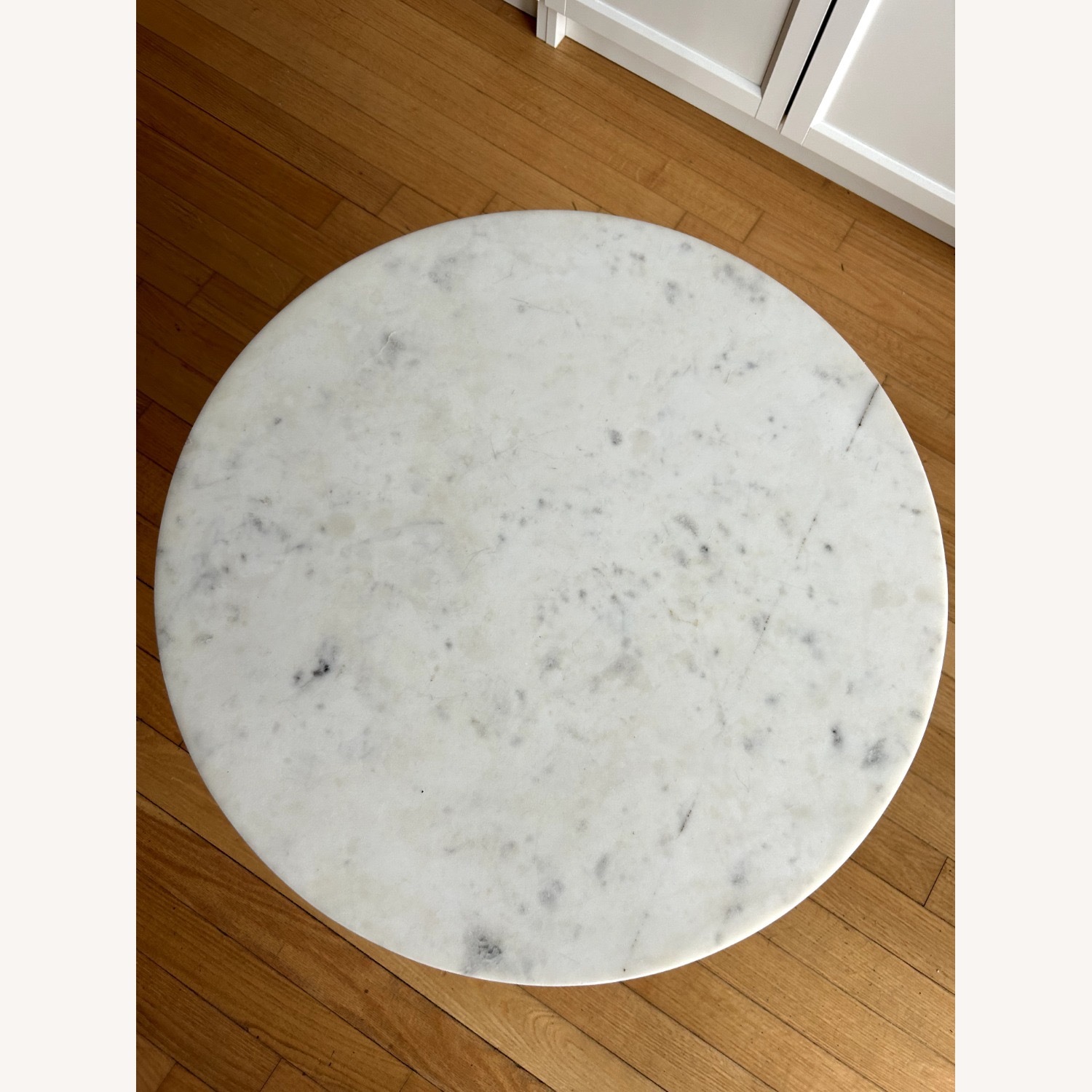 Pottery Barn Delaney Marble & Brass Round Coffee Table - image-4