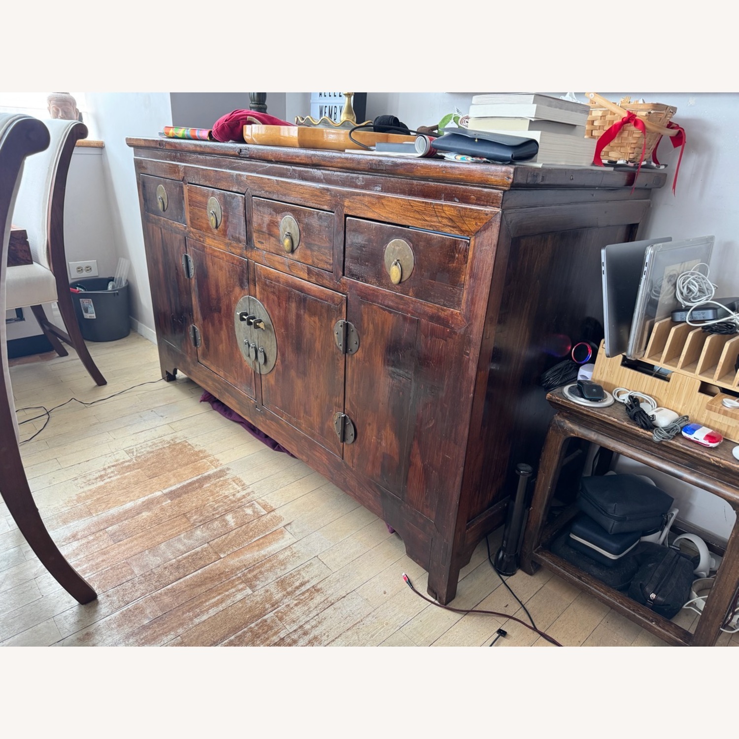 Vintage/Antique Finds Dark Brown Wood Chest - image-1
