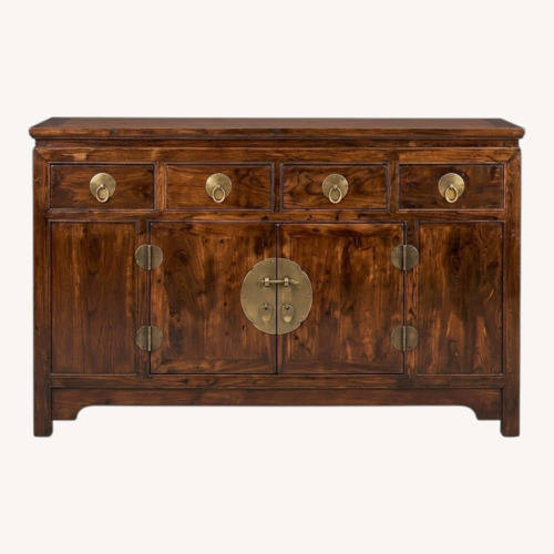Used Vintage/Antique Finds Dark Brown Wood Chest for sale on AptDeco