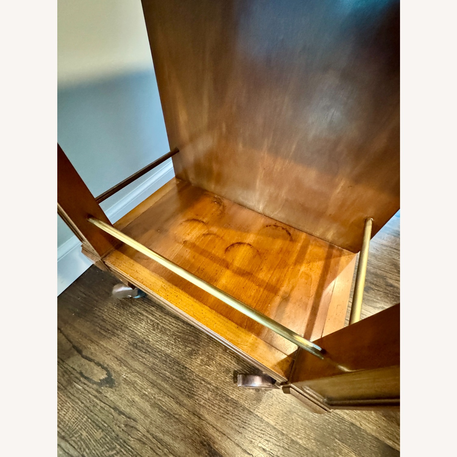 Light Brown Wood Bar Cart - image-4