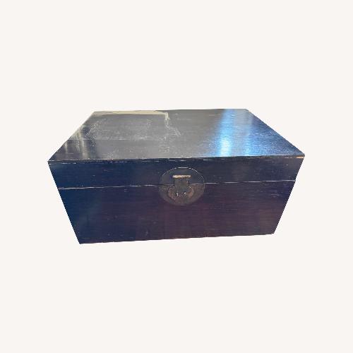 Used Vintage/Antique Dark Brown Wood Chest for sale on AptDeco