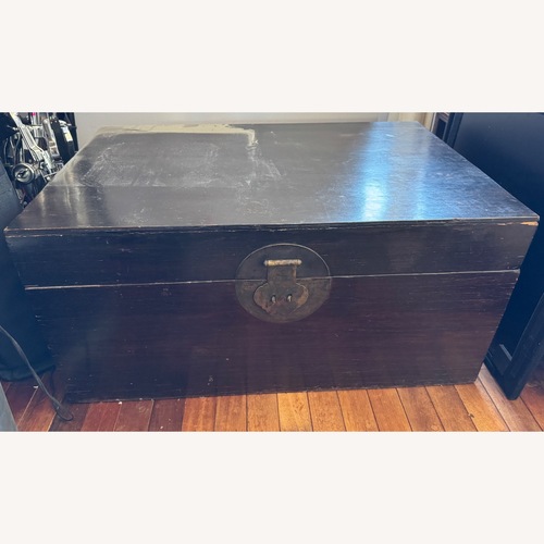 Used Vintage/Antique Dark Brown Wood Chest for sale on AptDeco