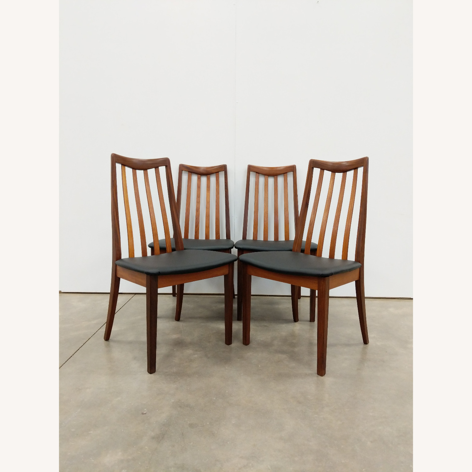 4 Vintage Mid Century Modern G Plan Dining Chairs - image-0
