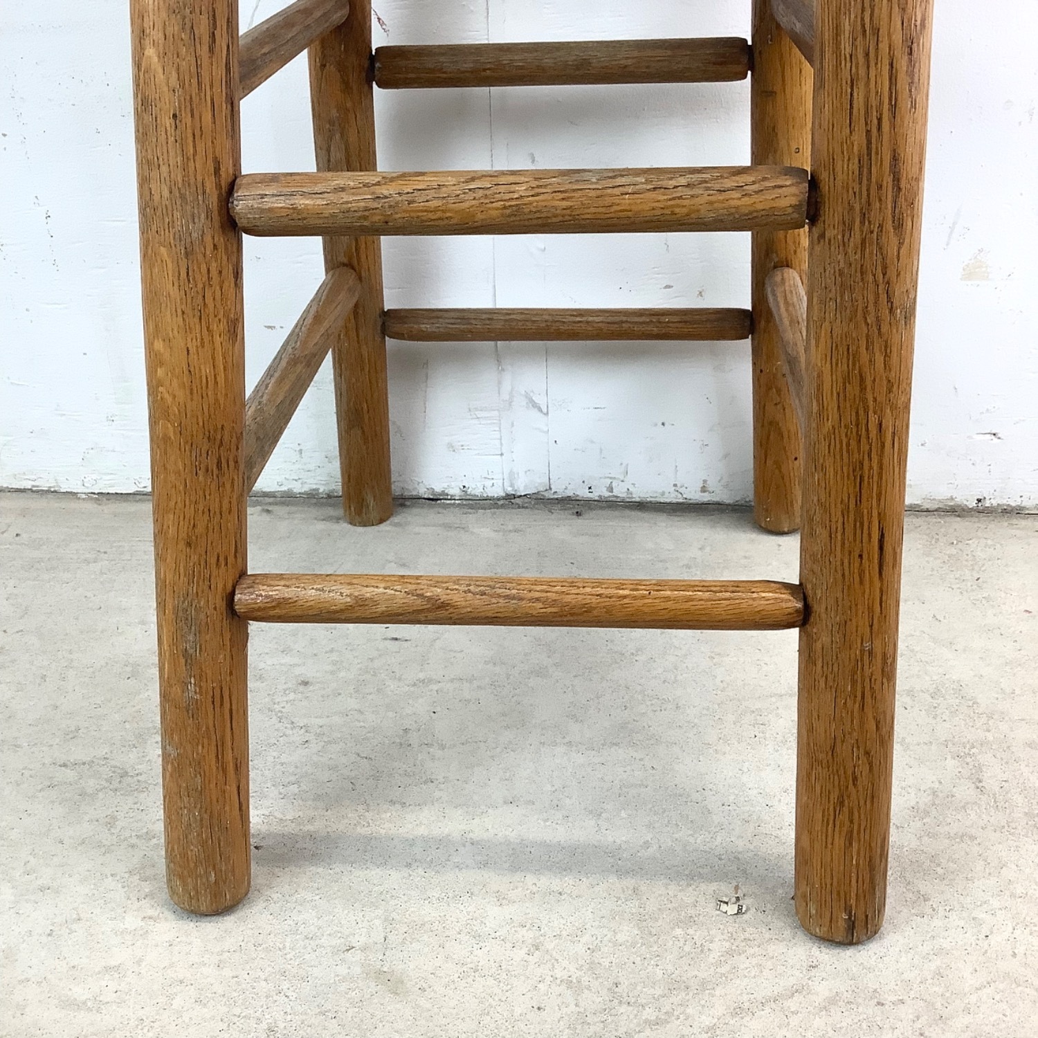 Vintage Modern Rush Seat Stool - image-18