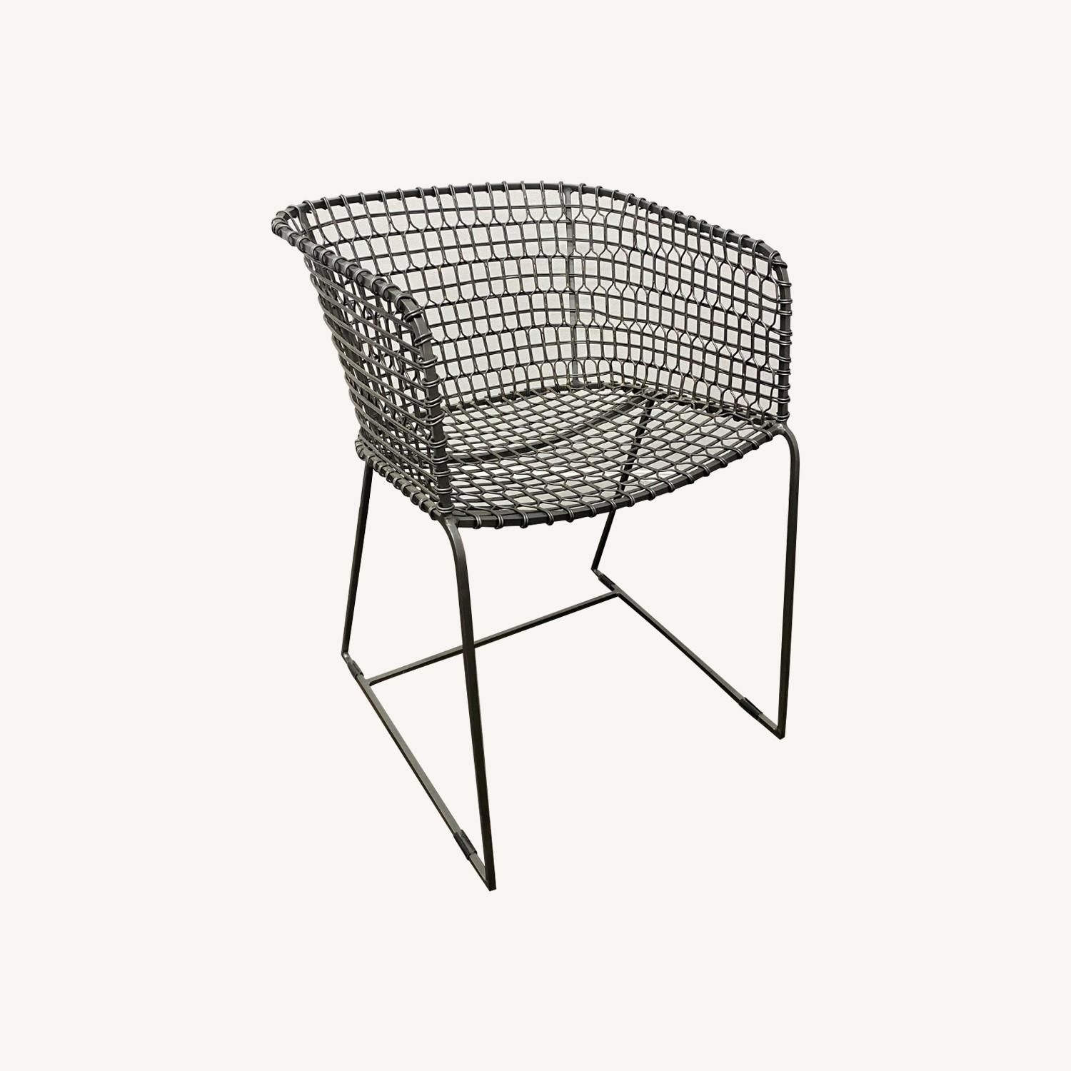 Crate & Barrel Tig Metal Dining Chair - image-0