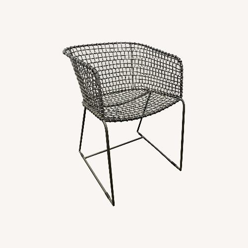 Used Crate & Barrel Tig Metal Dining Chair for sale on AptDeco