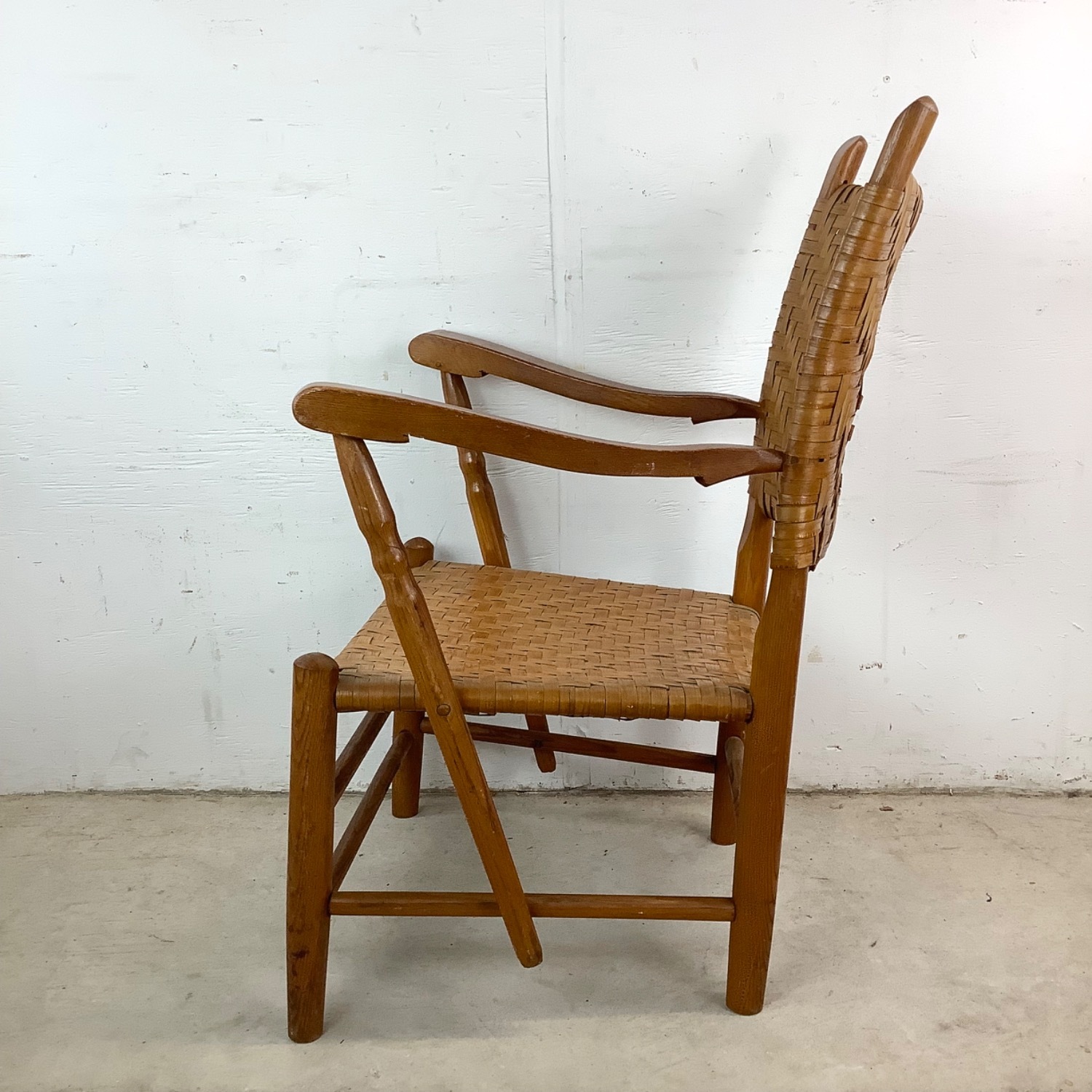 Vintage Woven Rattan Armchair - image-5