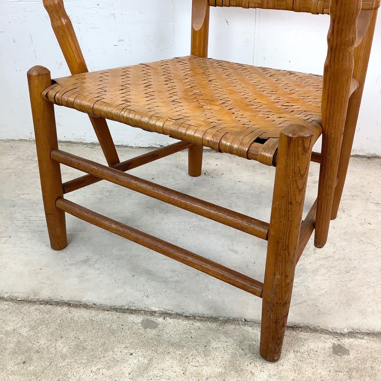 Vintage Woven Rattan Armchair - image-13
