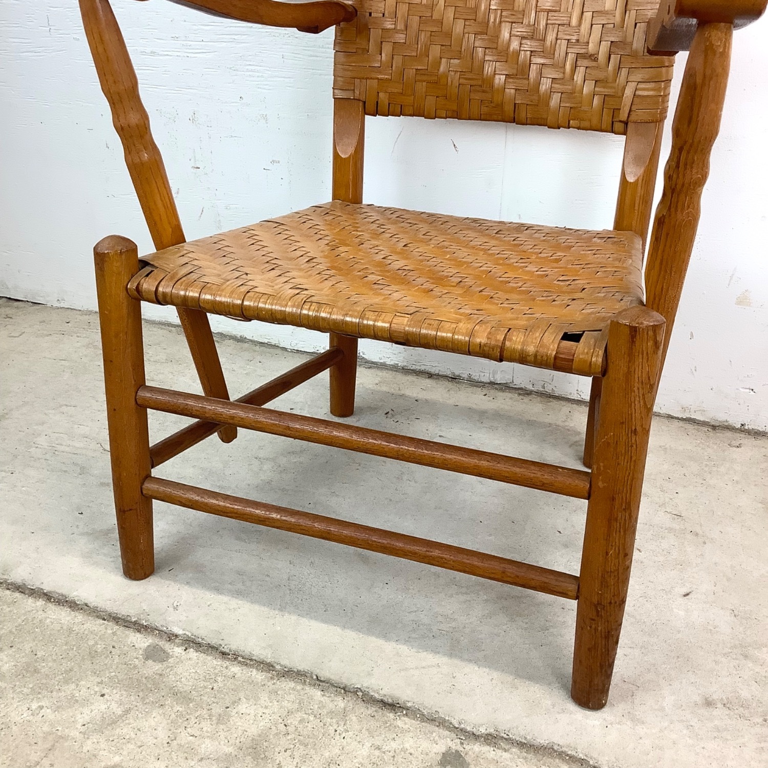 Vintage Woven Rattan Armchair - image-17