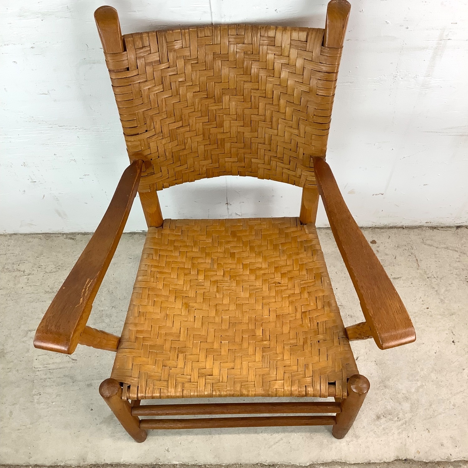 Vintage Woven Rattan Armchair - image-3