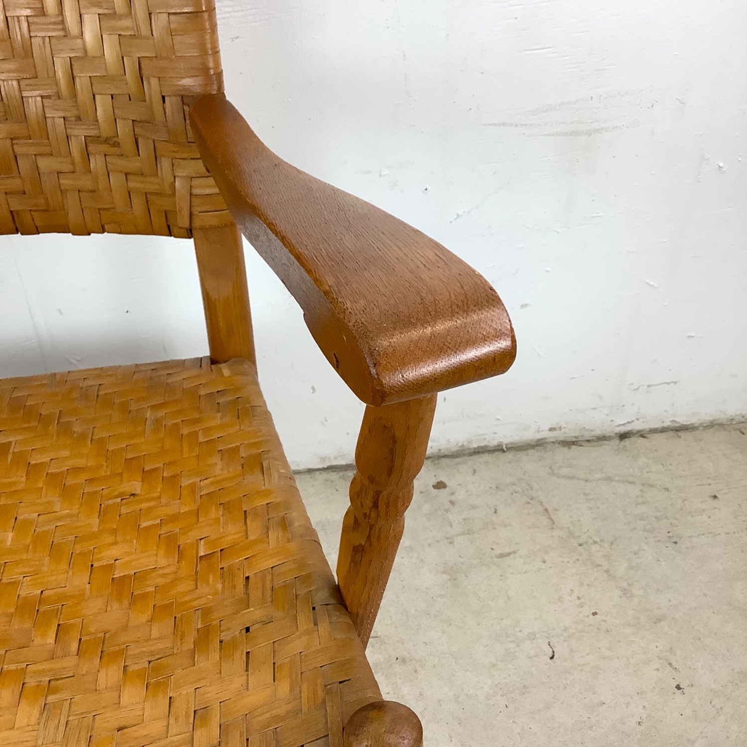 Vintage Woven Rattan Armchair - image-20