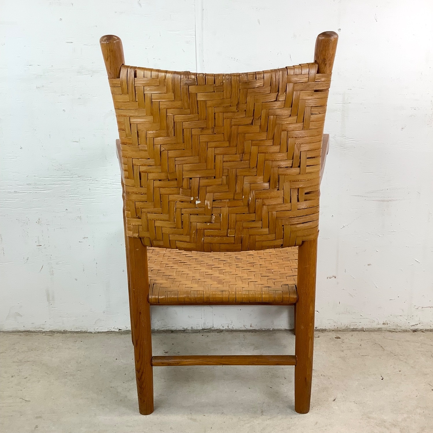 Vintage Woven Rattan Armchair - image-6