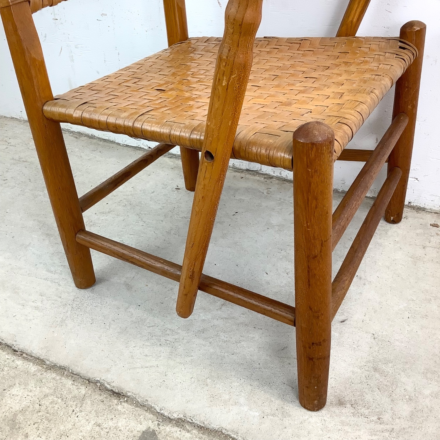 Vintage Woven Rattan Armchair - image-8