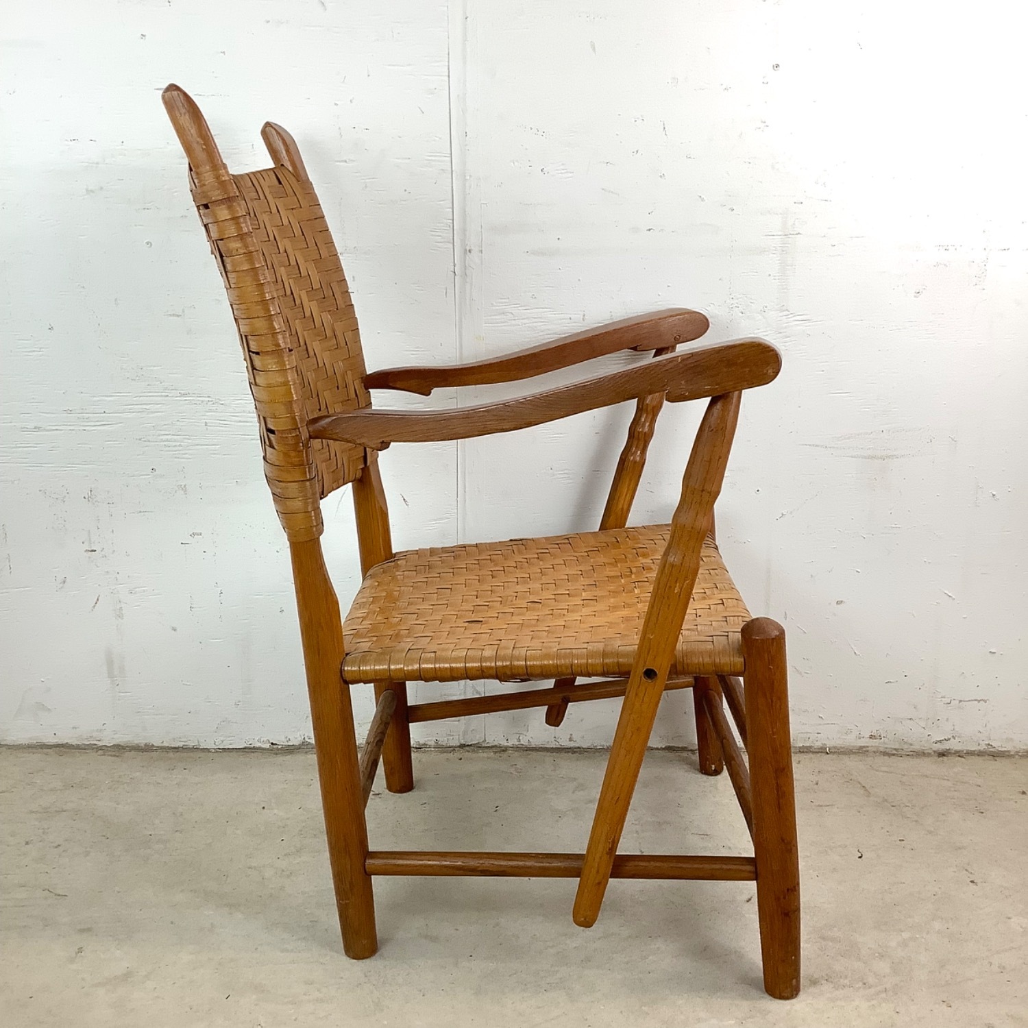 Vintage Woven Rattan Armchair - image-7